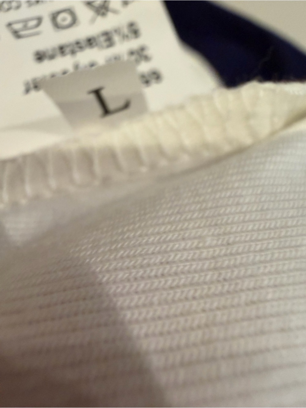 White & Navy '80' Raglan Tee - Picture 3 of 6